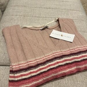 True Craft Women's Pink Striped Sweater